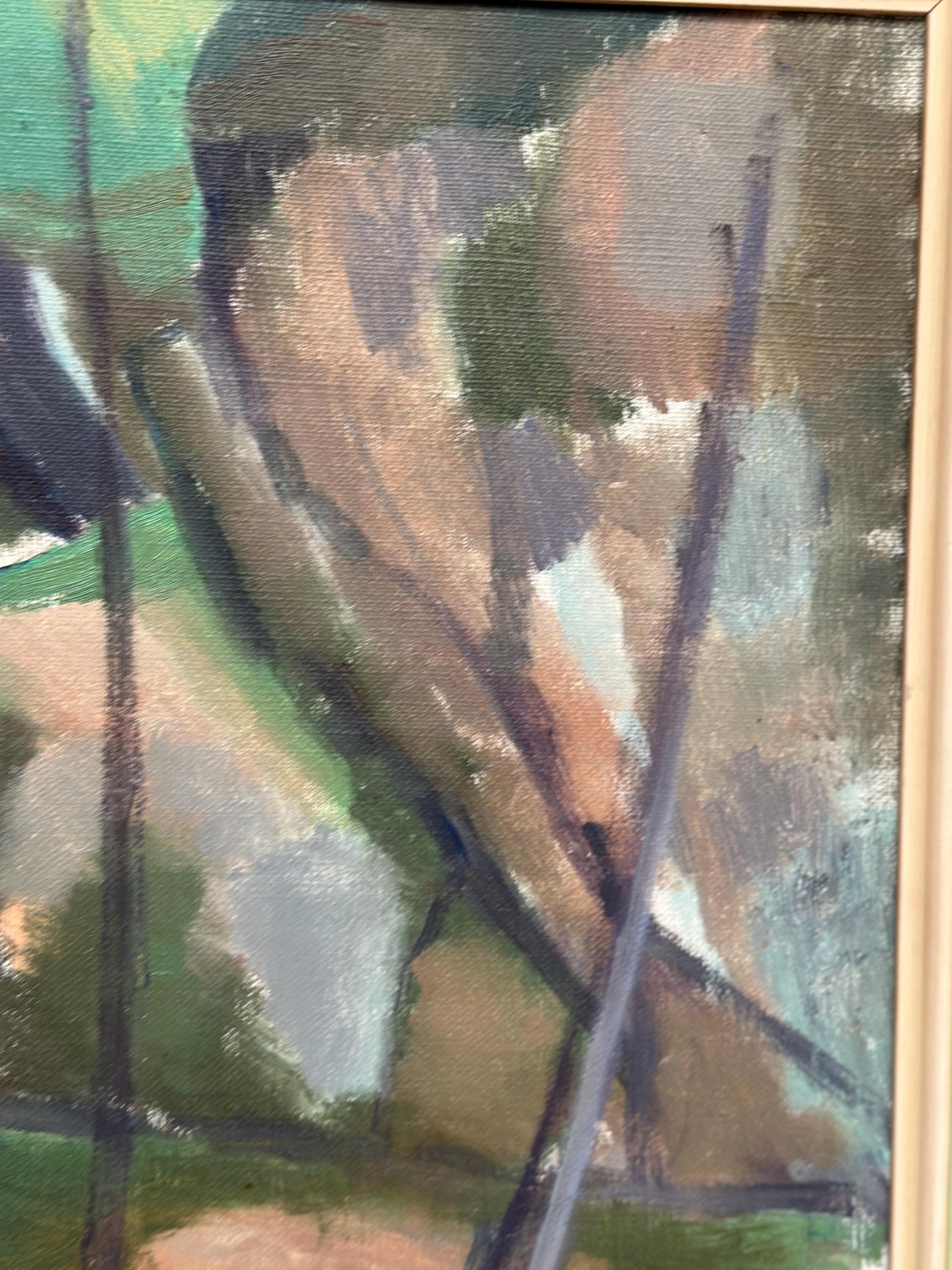 Original Swedish Oil on Canvas – "Jungle" by Åke Winnberg – Signed