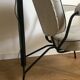 Fauteuil de coiffeur vintage avec casque transformé en lampe