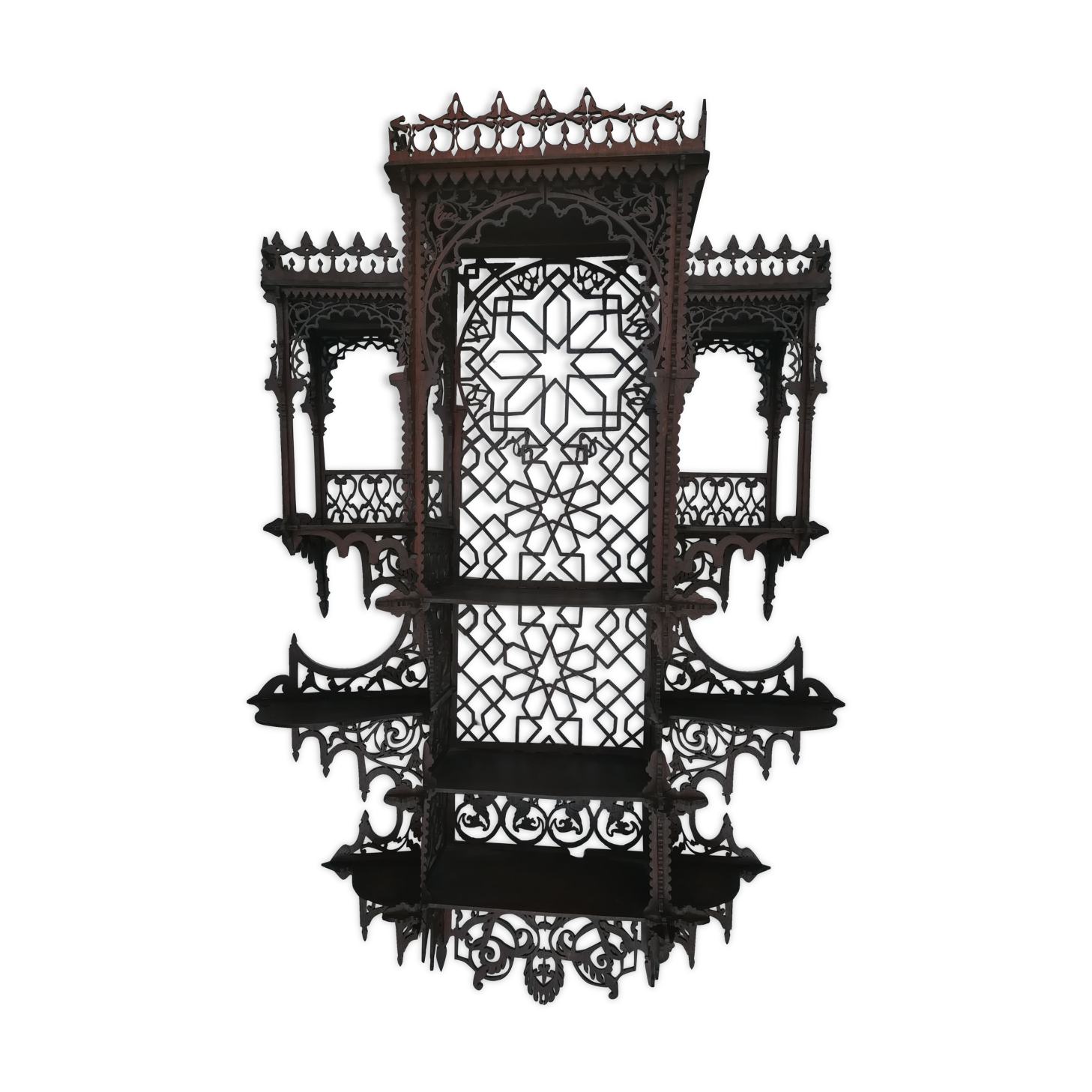 Oriental wooden shelf