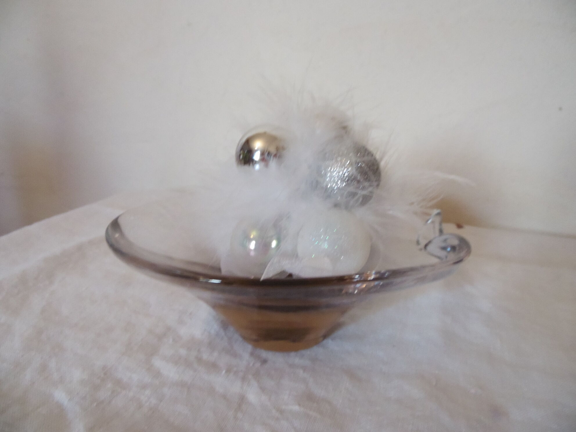 Empty pocket transparent brown crystal style daum