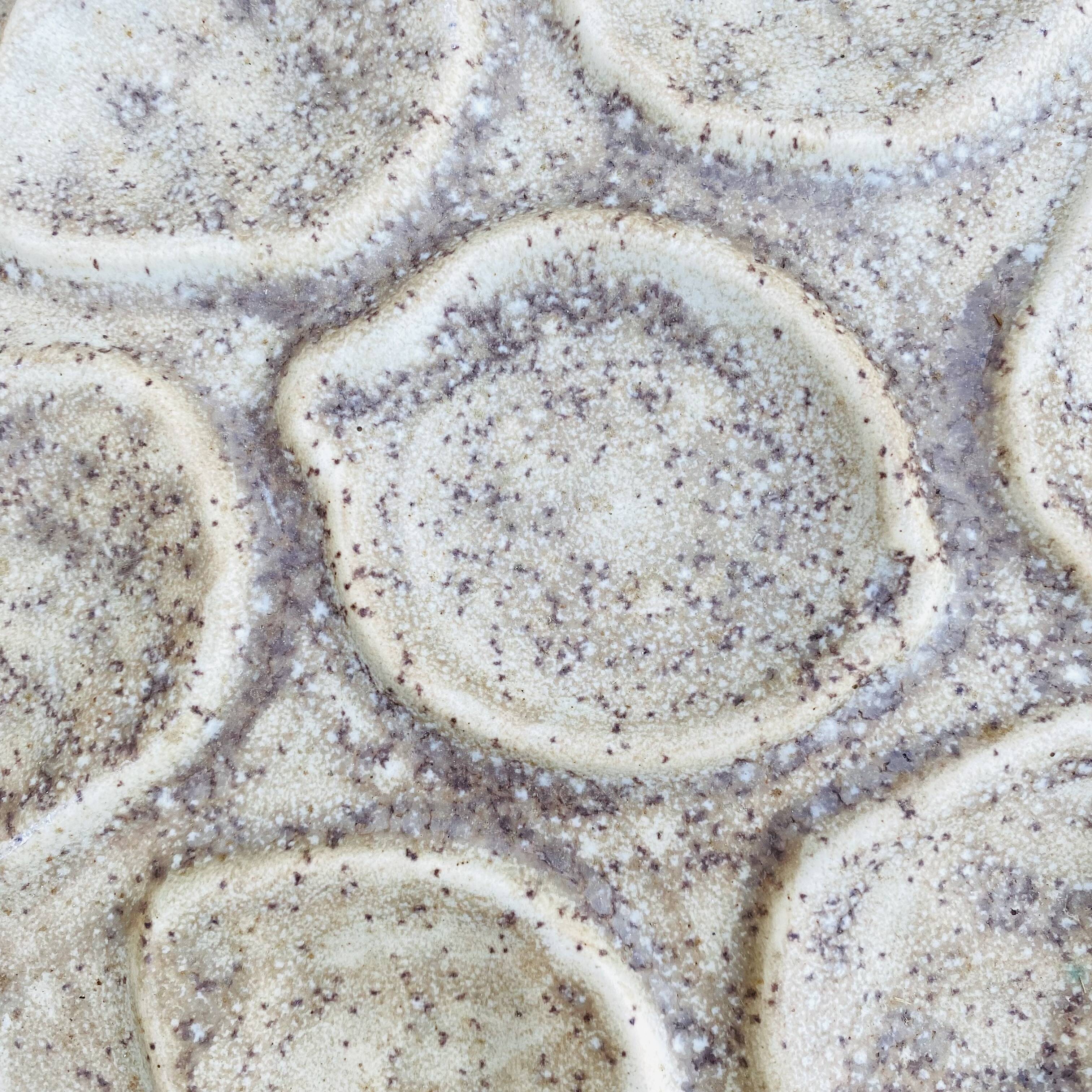 Vintage stoneware oyster plates