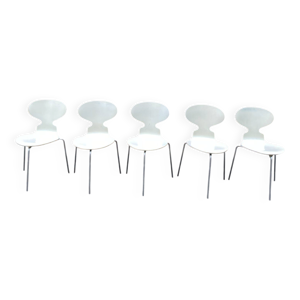 5 chaises fourmi d’arne - jacobsen