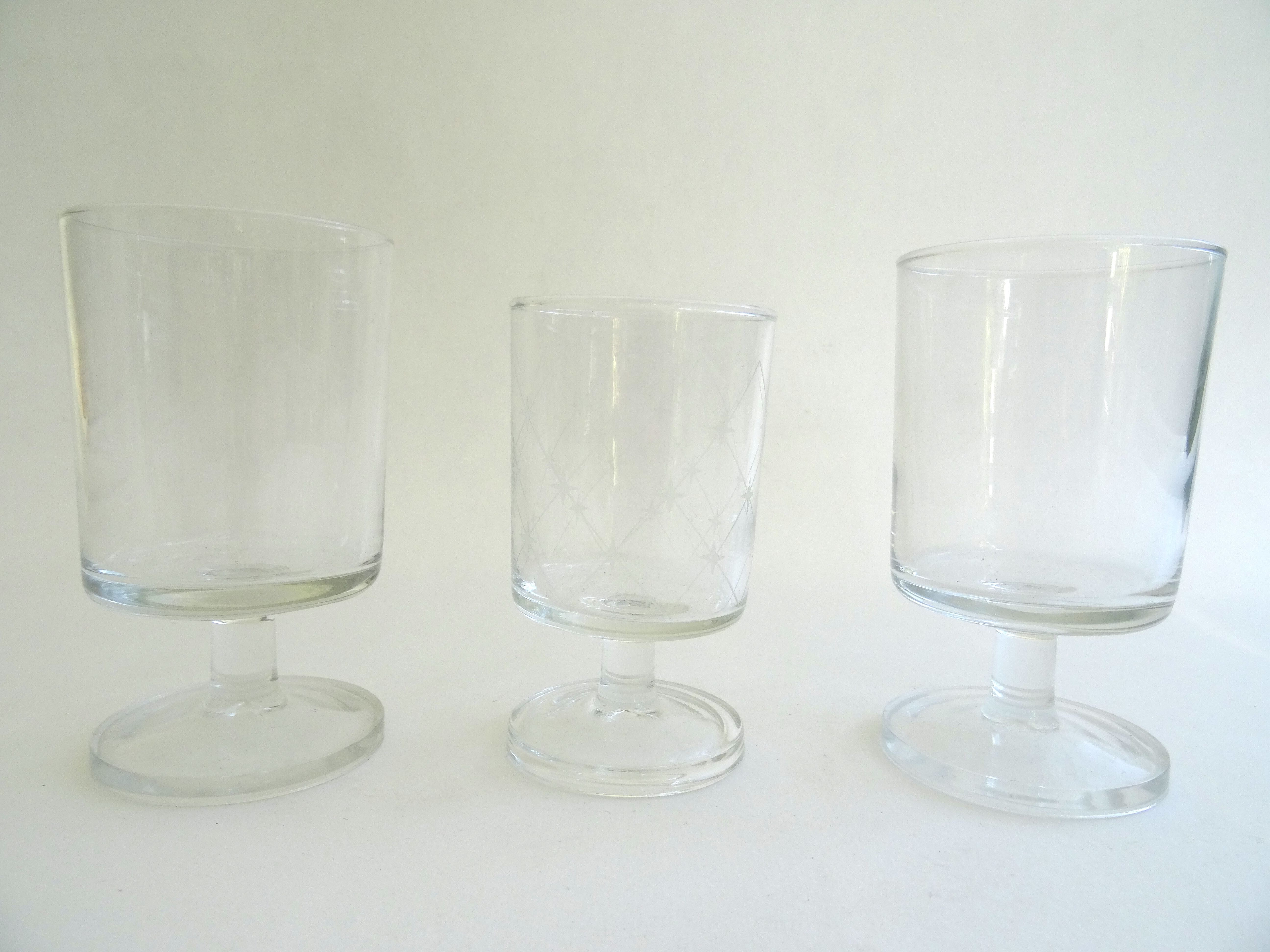 Lot de différents verres Cavalier