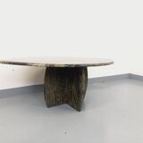 Vintage 70s Oval Marble Coffee Table