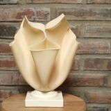 Beige crumpled plexiglass lamp Soleillade,  80s