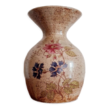 Old sandstone vase painted flowers