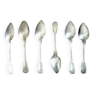Set of 6 Christofle dessert spoons