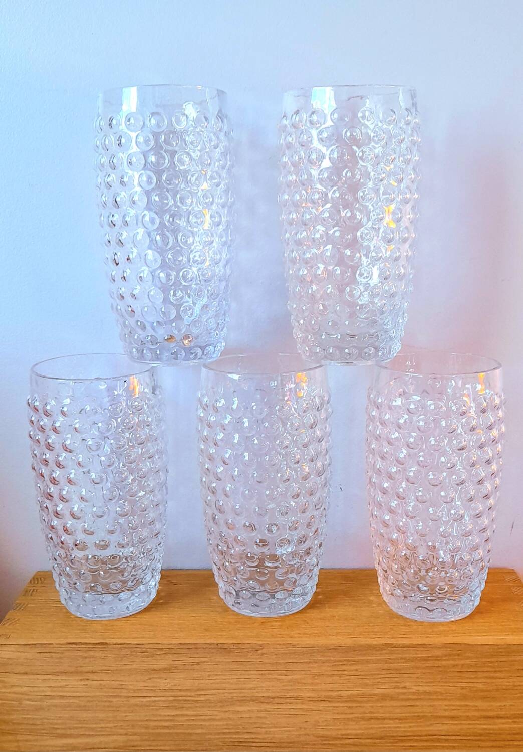 Set of bubble glasses