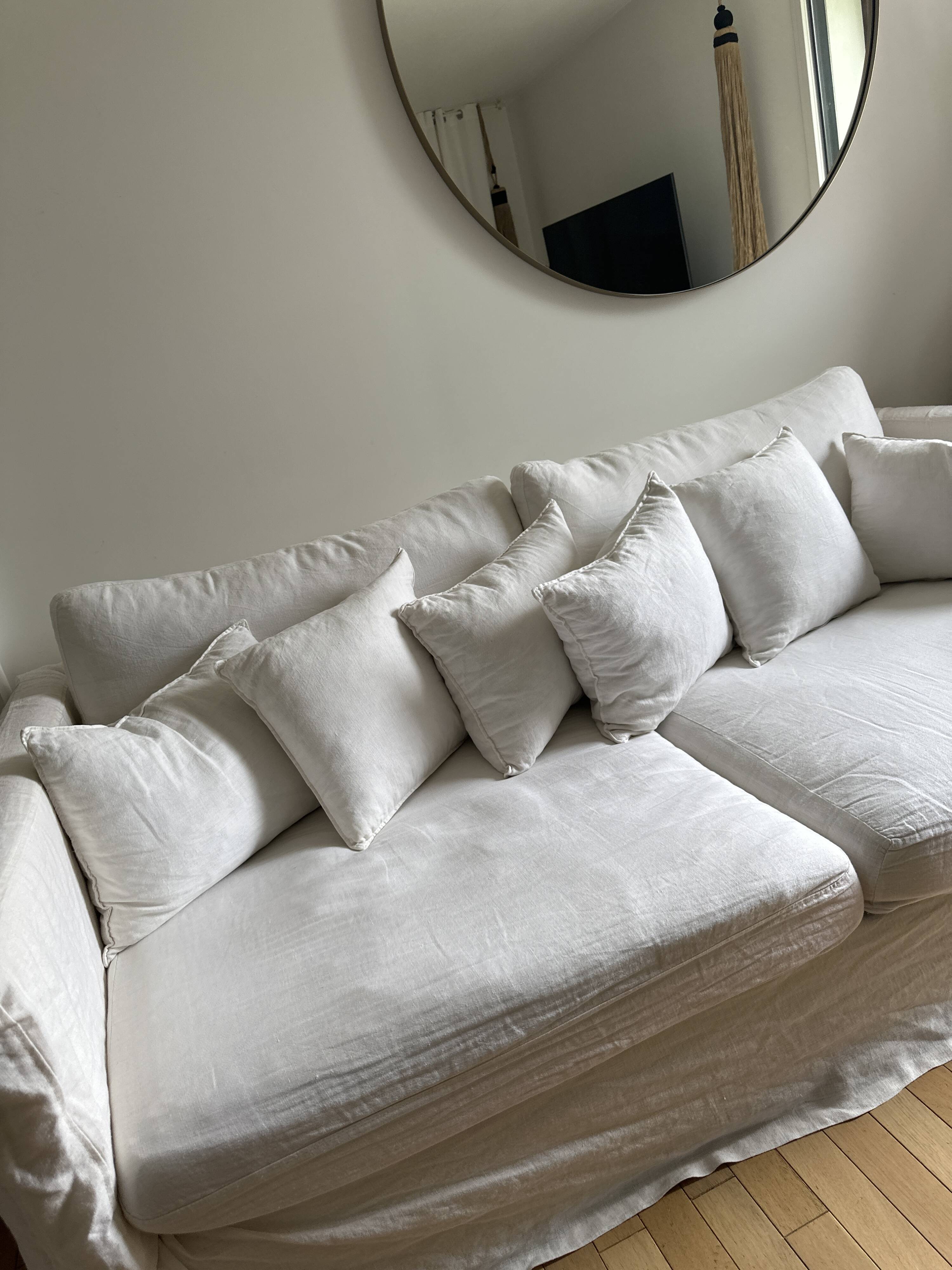 Kinkajou linen sofa, 5-seater
