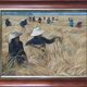 Tableau HSP "Paysage de moisson du Vietnam" signé ManoJ 1984