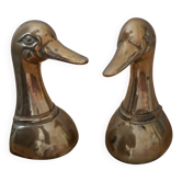 Vintage Duck-Shaped Brass Bookends, 1970s, Set of 2