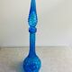 Turquoise blue employment glass carafe