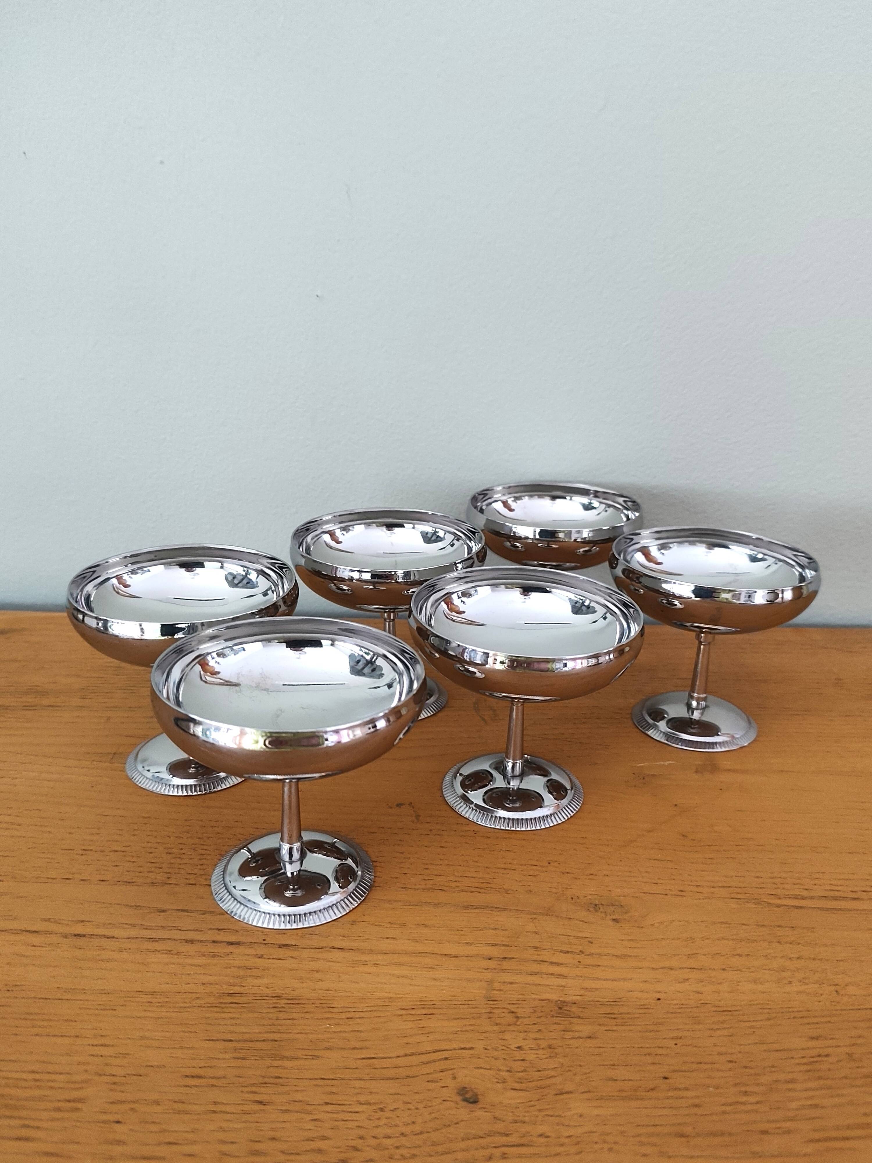 Set of 6 ice cream bowls Letang Rémy