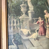 Antique print of the nineteenth century gilded frame