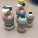 Vinegar and oil set, salt shaker and pepper shaker.