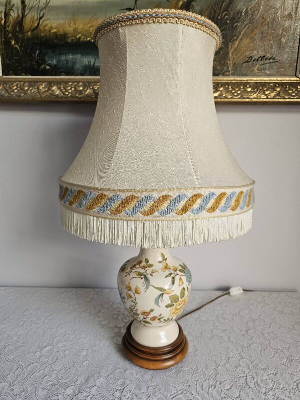 Lampe vintage faïence de moustiers