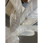 Vintage Opalino Palm Tree Murano Glass Floor Lamp, in the Style of Napoleon