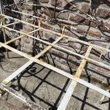 Antique wrought iron bench