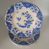 Six hollow plates in Gien's faience