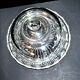 Vintage molded glass cheese bell and presentation plate 16cm
