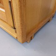 Vintage Guillerme et Chambron wardrobe in solid oak from the 60s