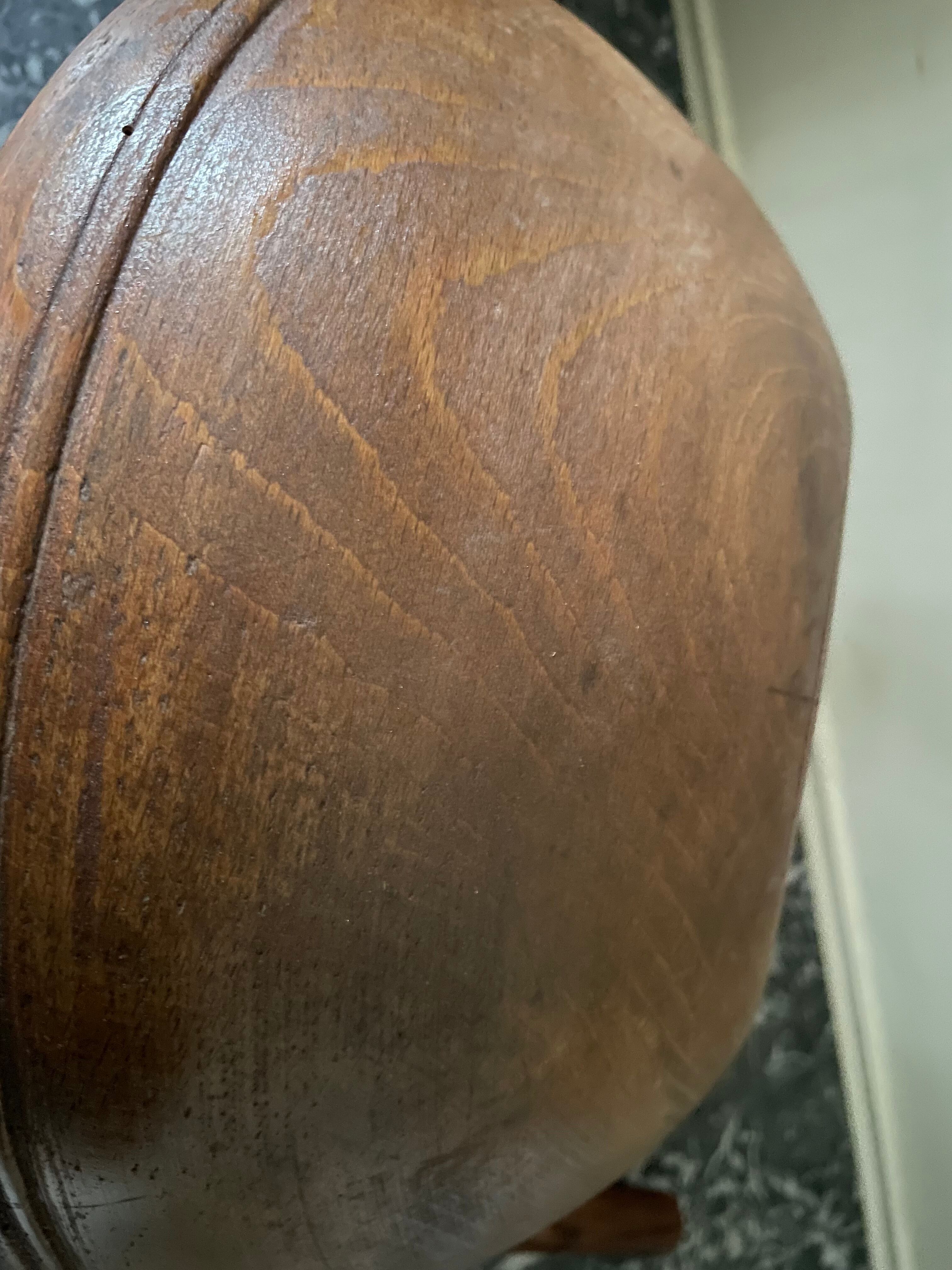 Raw wooden salad bowl