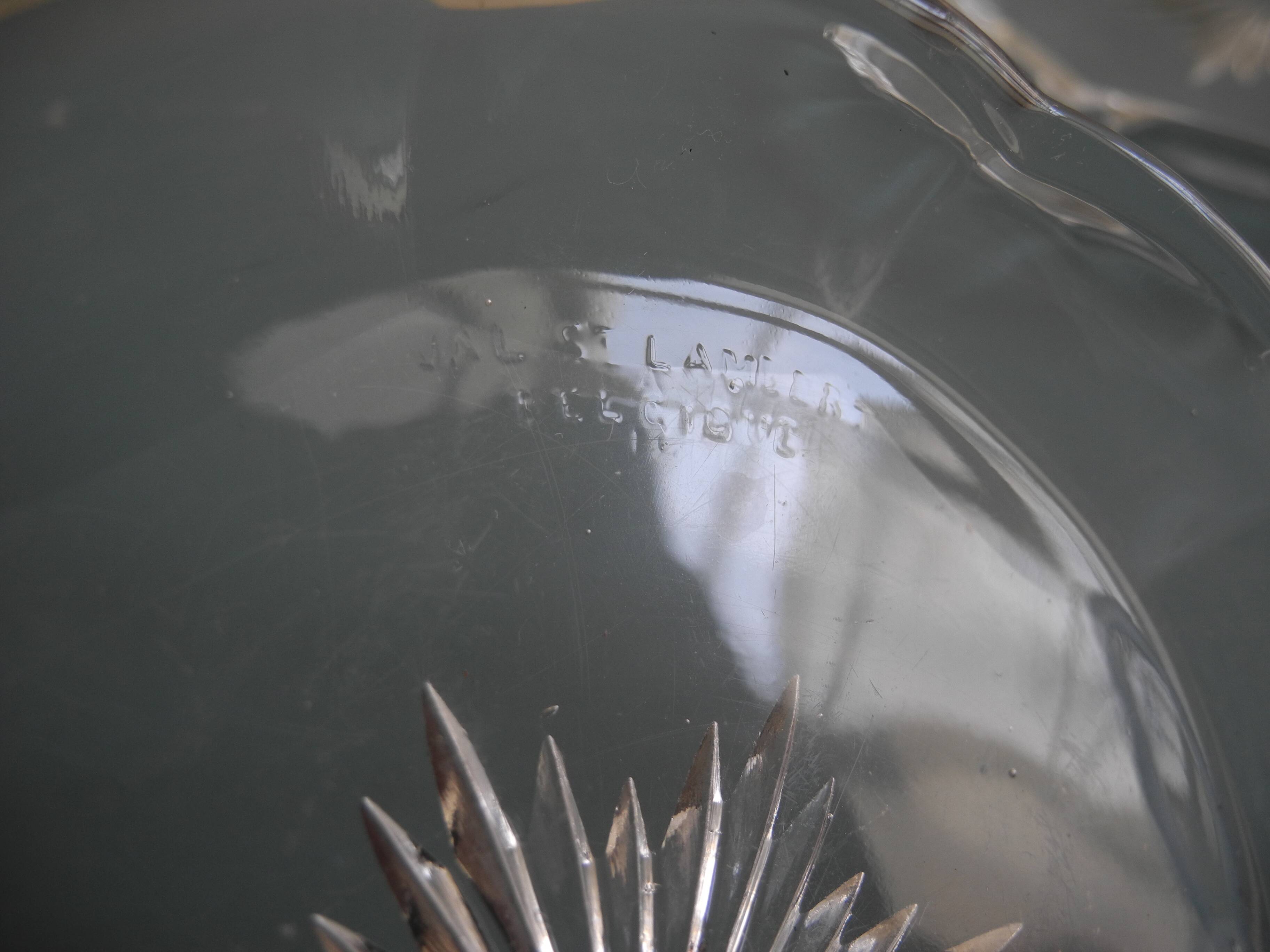 Val St Lambert crystal coasters for bottles