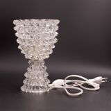 Elegant Table Lamp in Rostrato Murano Glass Vase attributed to Barovier & Toso, 1940s