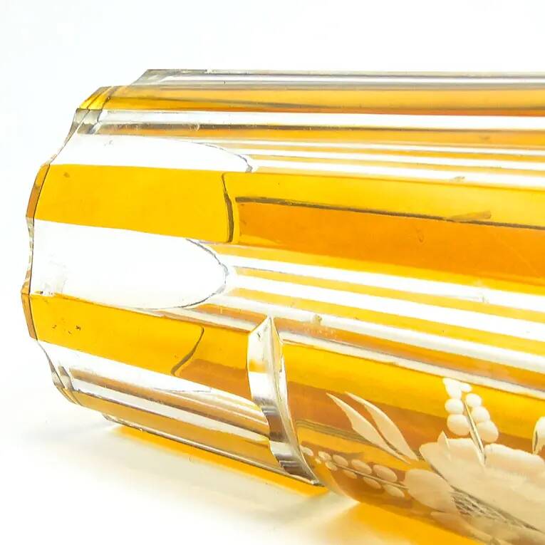 Mid-century modern vase, crystal, Huta Julia, Poland, 1970s