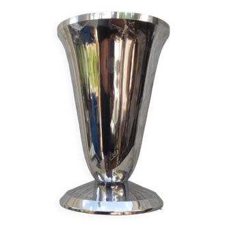 Lamp metal chrome period Art Deco tulip cornet