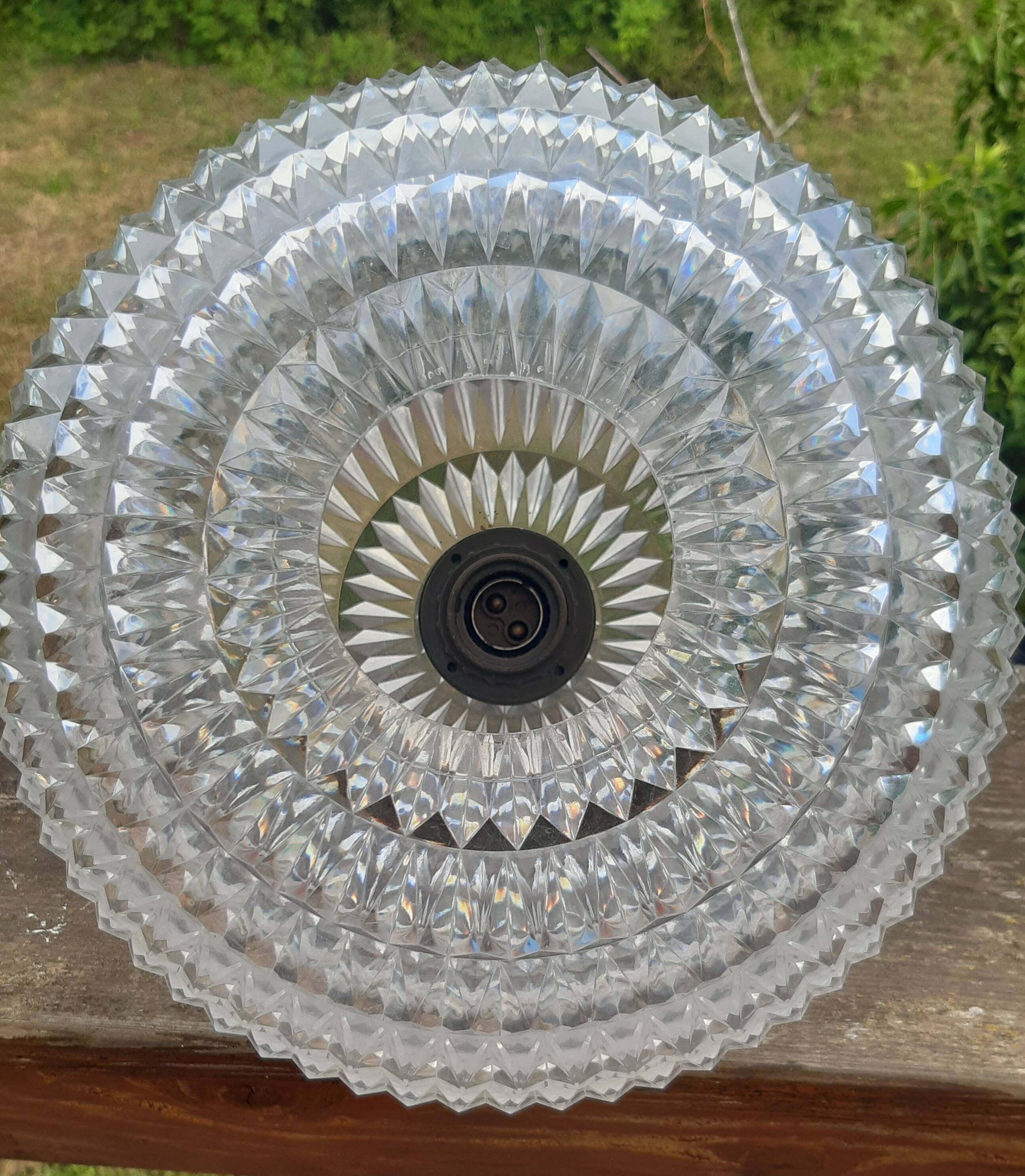 Vintage diamond pendant light