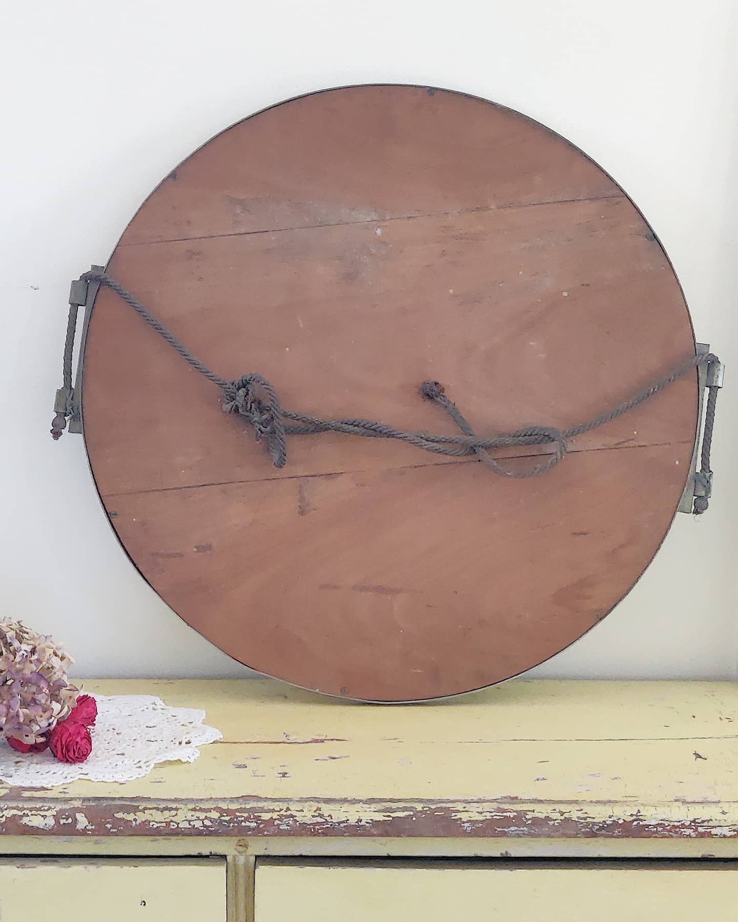 Large bevelled art deco mirror 66cm