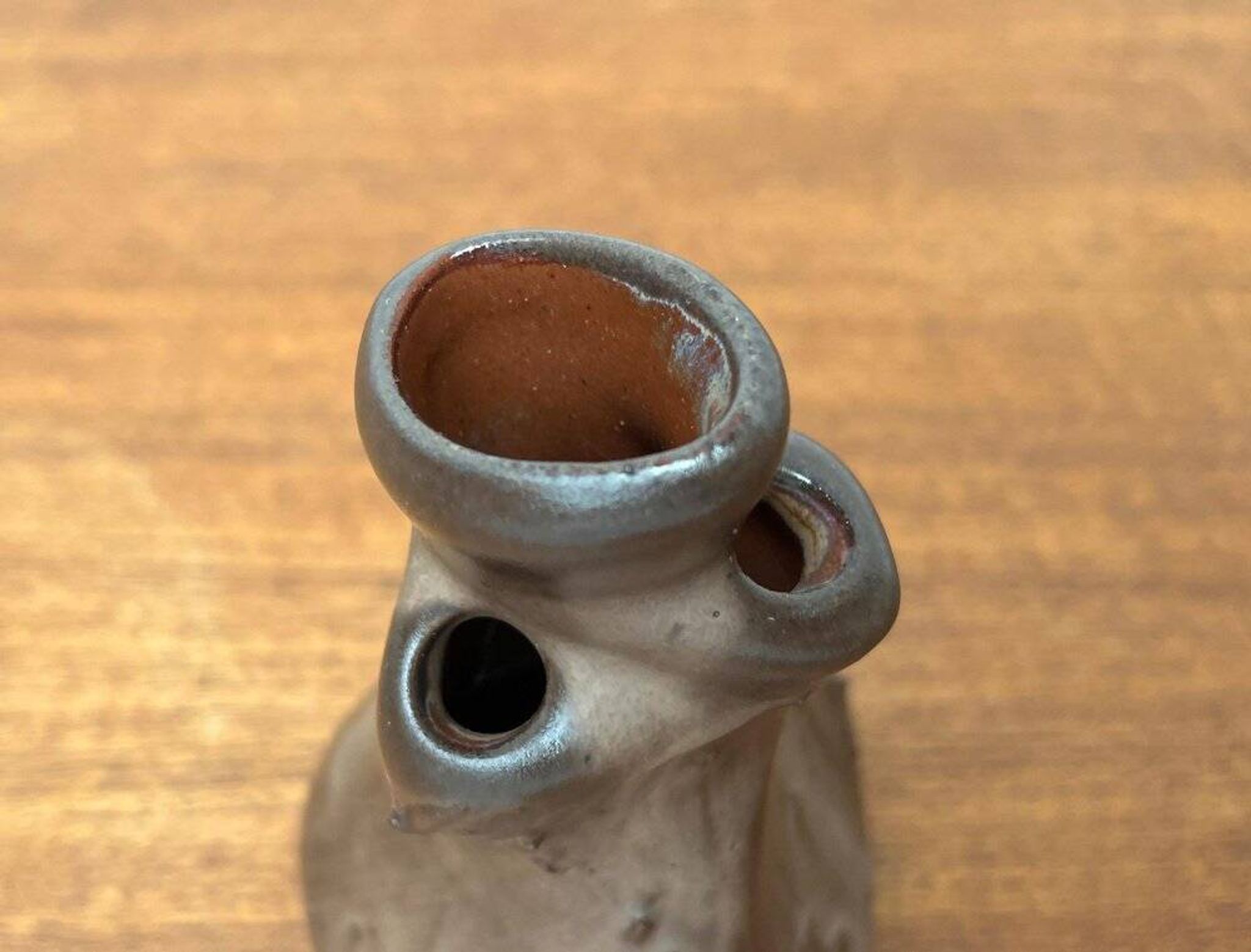 Organic studio pottery vase in mid-century style by Montanus & Remy, Germany, 1960s.