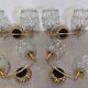 Set of 4 double Art Deco wall lights in Murano glass, France circa 1930.