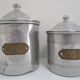 Aluminium metal spice pots 1940 series copper labels of 5