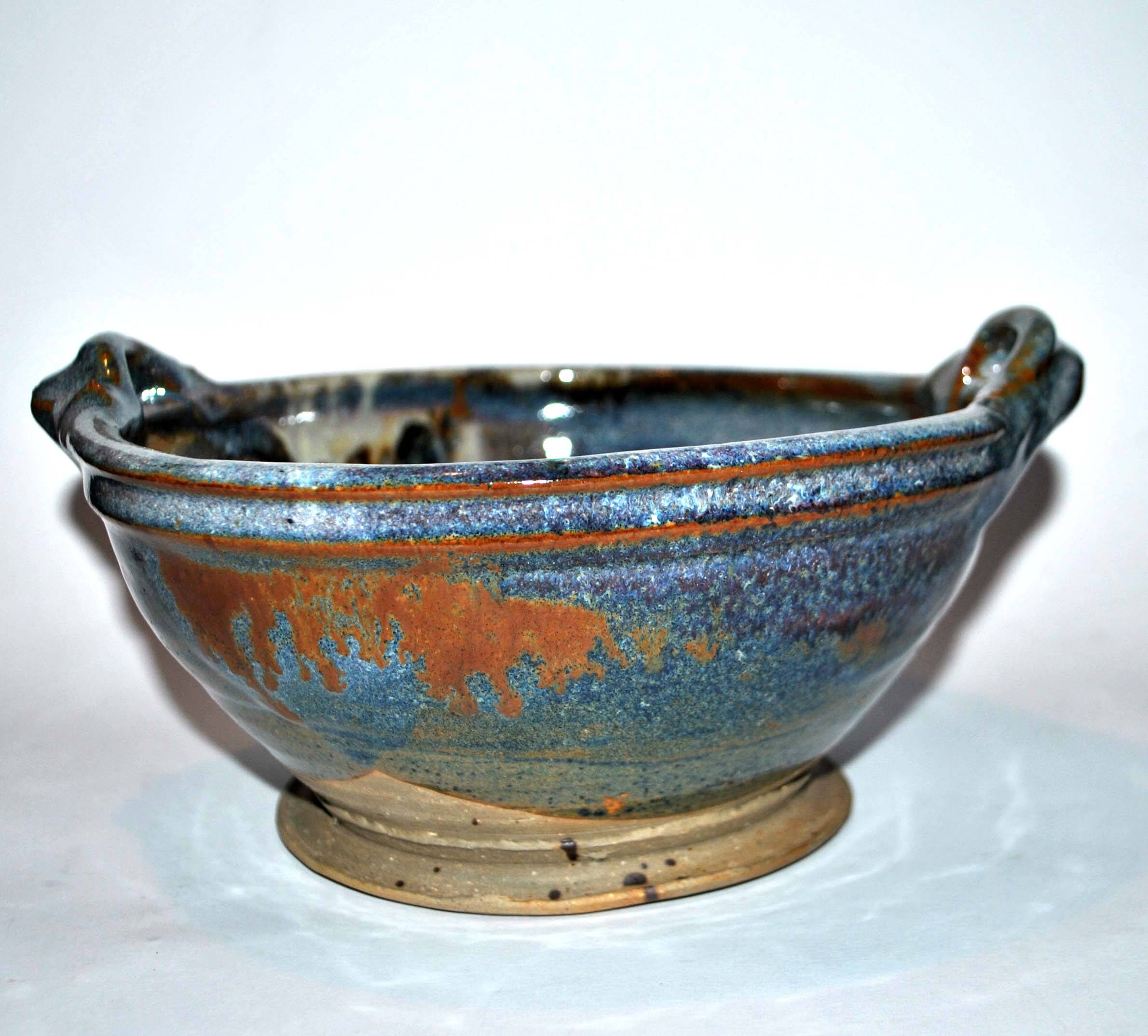 Ceramic salad bowl bowl signed