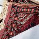 Handmade vintage Uzbek Bukhara mat rug 30cm x 30cm, 1960s