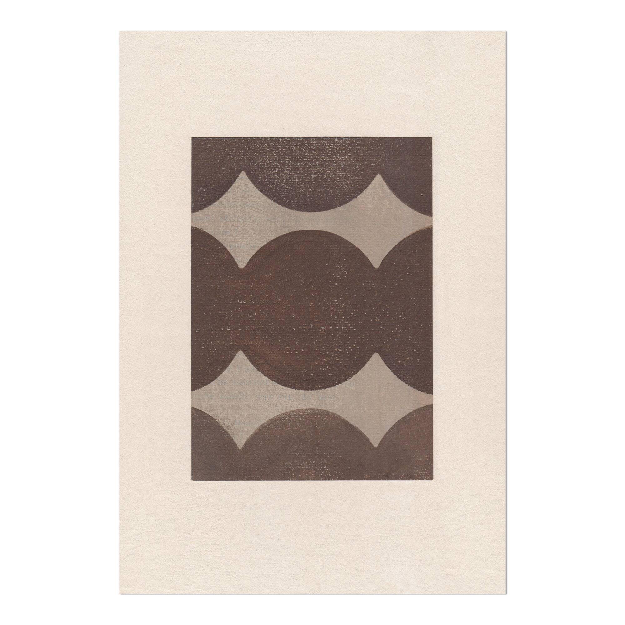 Peinture abstraite sur papier B352 signée Eawy