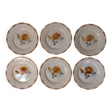 Digoin Sarreguemines 6 flat plates 9181