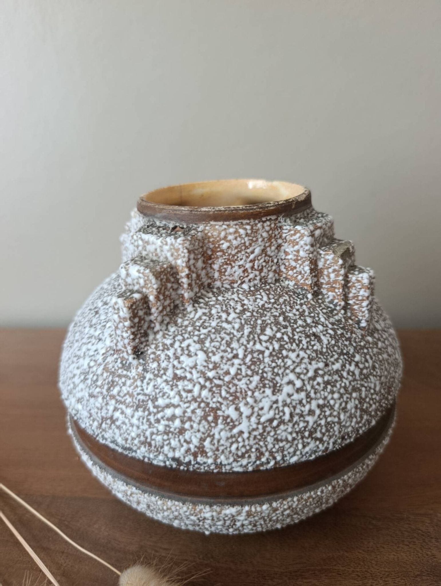 Brutalist fat lava round vase | West Germany 60s/70s