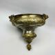 Ancient sanctuary lamp, silver-plated brass, winged angel, 130 cm.