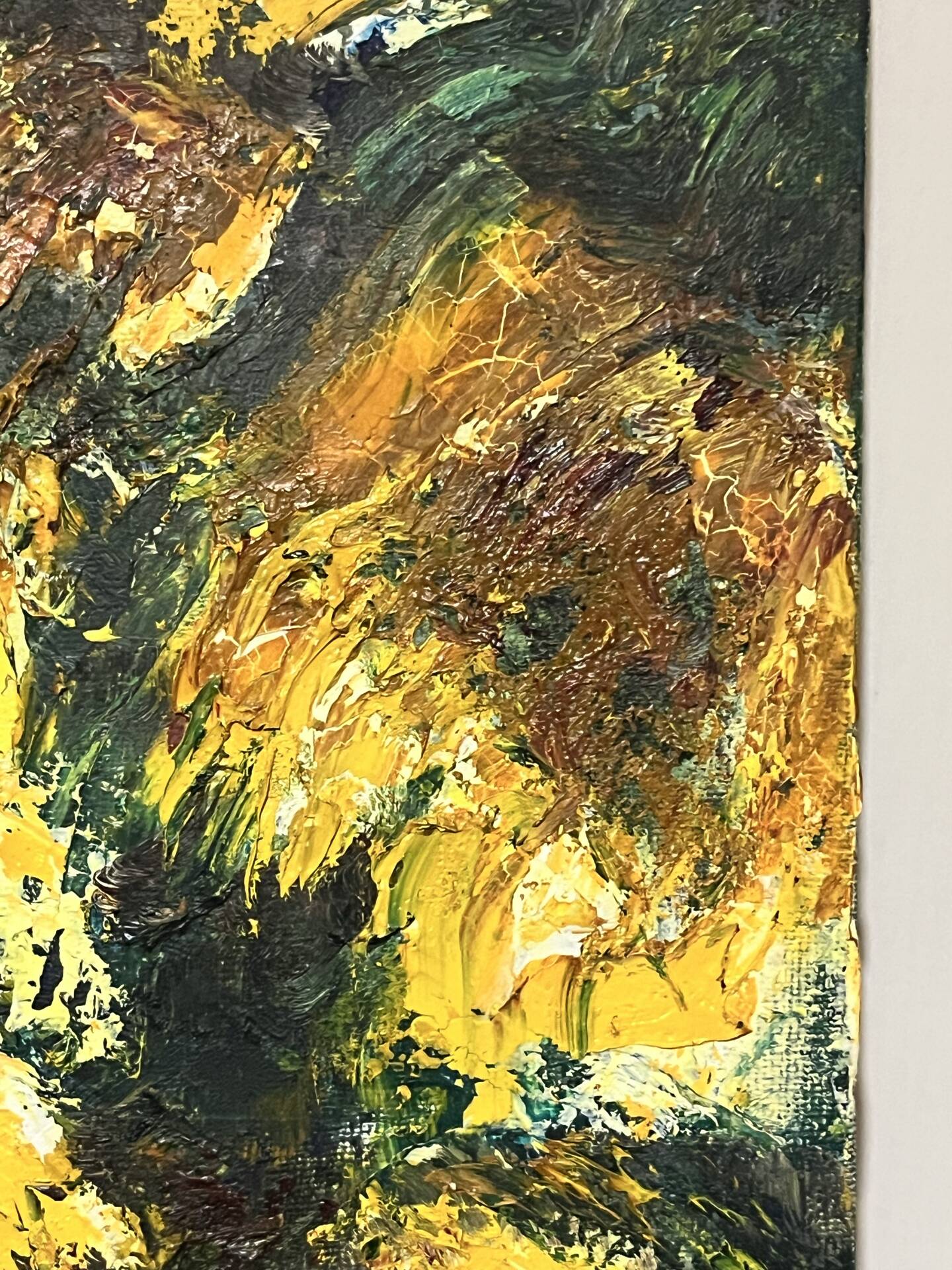 Expressionist painting "The Sunflowers" — Oil on canvas by Cécile O