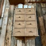 Hanging craft cabinet with drawers