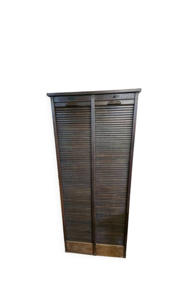 Classeur à rideau double en chêne