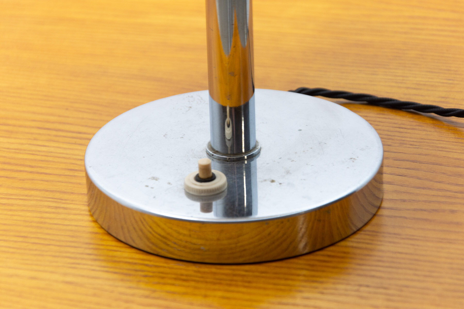 Bauhaus chrome desk lamp, 1940´s, Bohemia