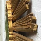 Sun mirror, witch's eye, in gilded wood circa 1960-70