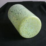 Vase en verre ou cristal de Clichy moucheté jaune/vert
