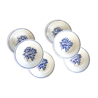 Set of 6 hollow plates Badonviller