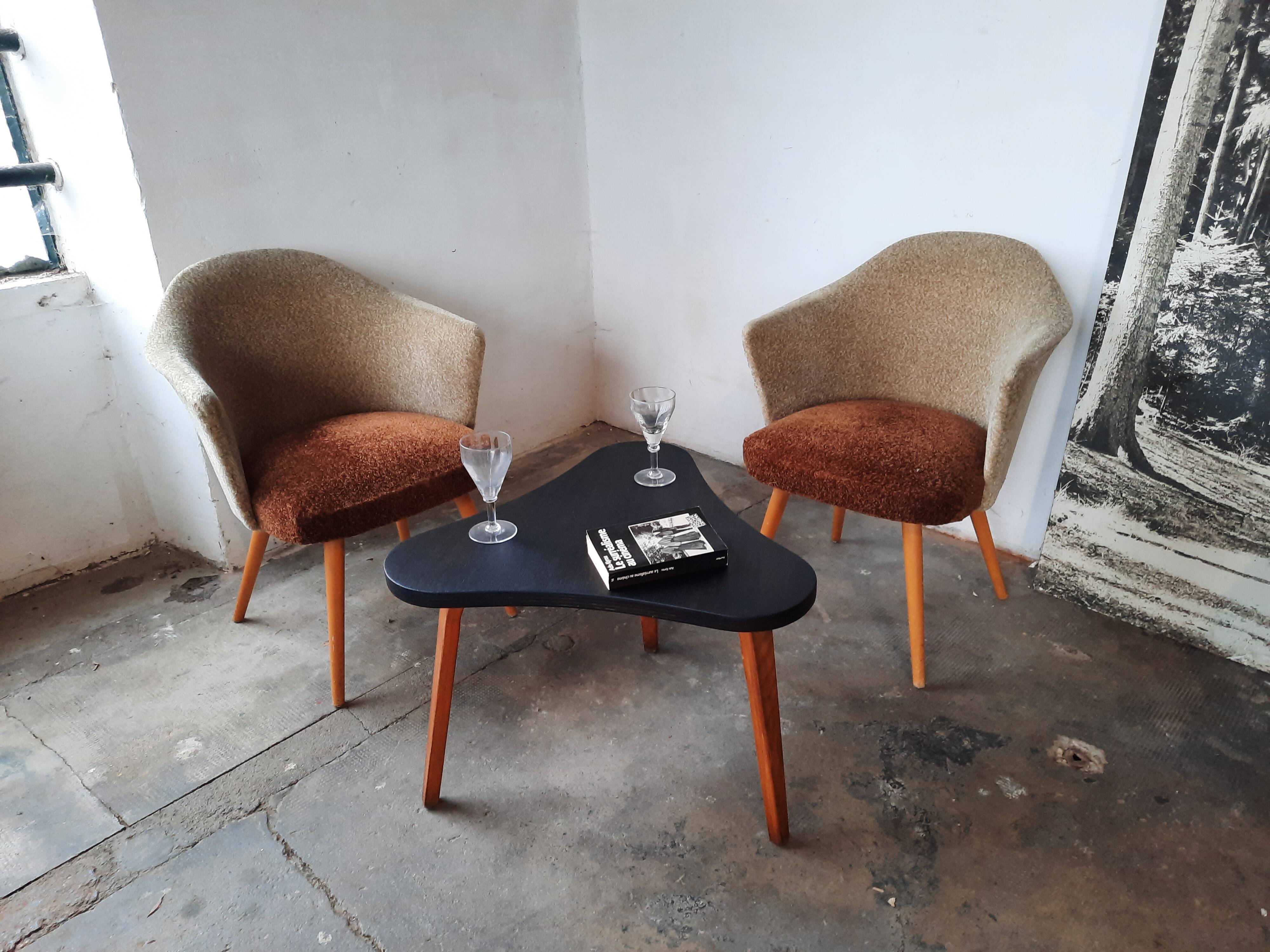 2 armchairs published by Thonet, 1960