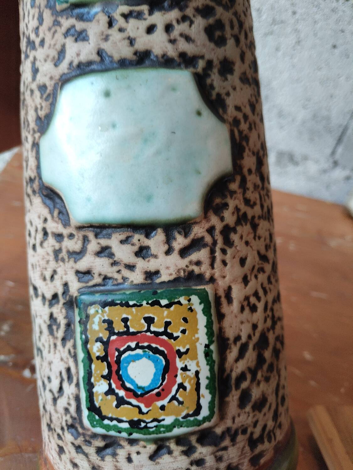Large decorative bottle West Germany in ceramic – 1970s